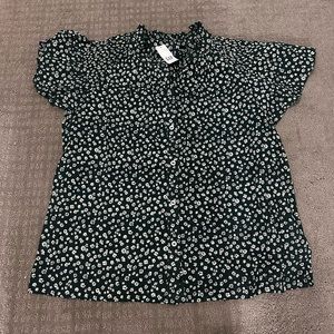 BNWT Gap Green Floral Shirt Size XS
